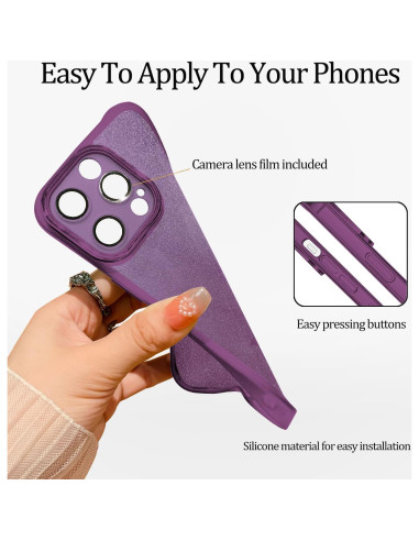 Funda clara con brillo Hlgcokro para Honor 200 - Púrpura