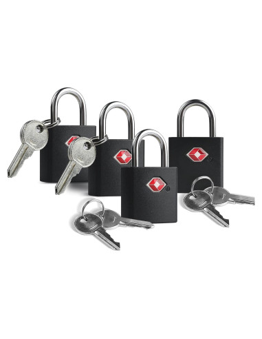 Candados TSA de Metal UP Security - Paquete de 4 Llaves