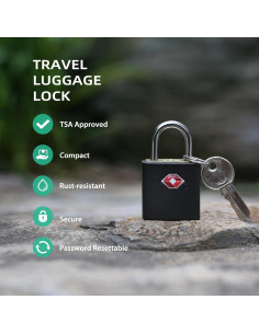 Candados TSA de Metal UP Security - Paquete de 4 Llaves 2