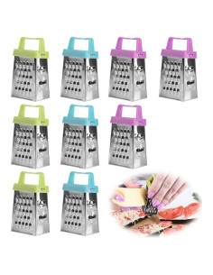 Juego de 9 Mini Ralladores de Queso OMASUNB - Acero Inoxidable