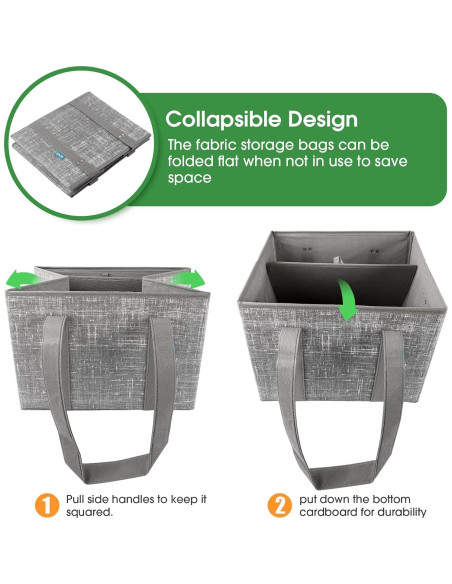 Bolsas de Compras Reutilizables Fab Totes 3 PCS Gris 23L Bolsas de Compras Reutilizables Fab Totes 3 PCS Gris 23L