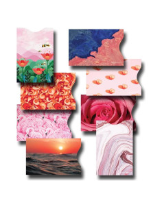 8 Fundas Bloqueadoras RFID PokCat - Protección Tarjetas Créd. Rojo/Rosa