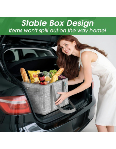 Bolsas de Compras Reutilizables Fab Totes 3 PCS Gris 23L