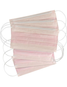 Máscara de Procedimiento HALYARD Rosa Nivel 1 con Ganchos 2