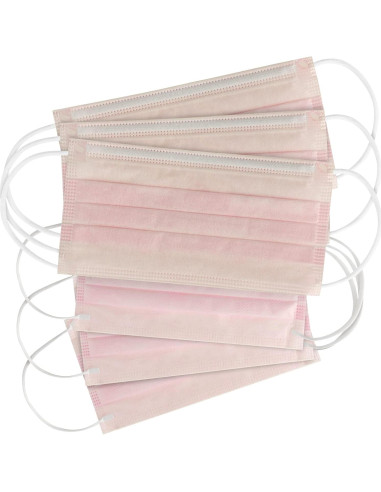 Máscara de Procedimiento HALYARD Rosa Nivel 1 con Ganchos