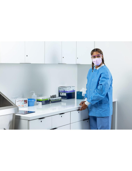 Máscara de Procedimiento HALYARD Rosa Nivel 1 con Ganchos