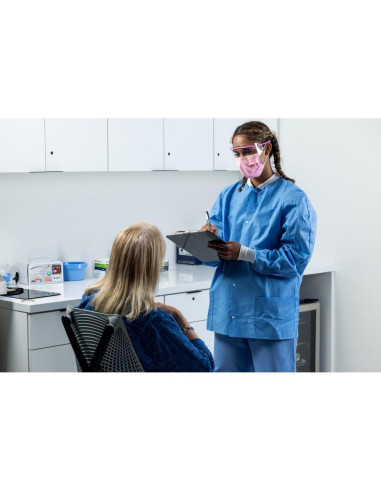 Máscara de Procedimiento HALYARD Rosa Nivel 1 con Ganchos