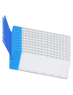Regla con Lupa RHCXCYTJ 10PCS Aumento 3X PVC Azul
