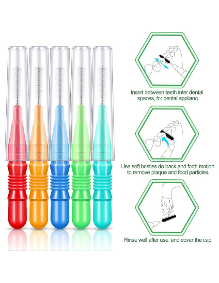 350 Piezas Cepillos Interdentales Patelai Hilo Dental Color Mezclado