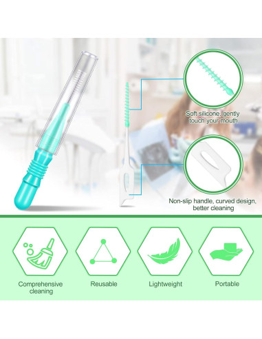350 Piezas Cepillos Interdentales Patelai Hilo Dental Color Mezclado