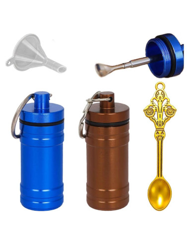 Contenedor de Especias Portátil Rufado con Cuchara Telescópica