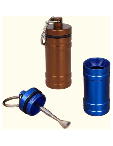 Contenedor de Especias Portátil Rufado con Cuchara Telescópica