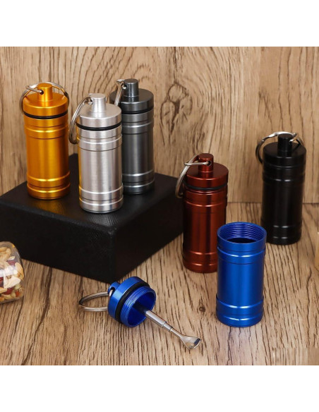 Contenedor de Especias Portátil Rufado con Cuchara Telescópica