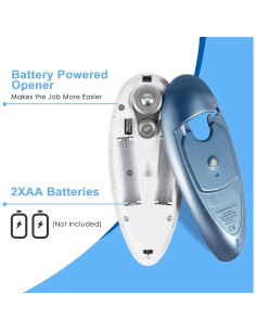 Abrelatas Eléctrico Automático Powerhelper KC08 - Bordes Suaves 2