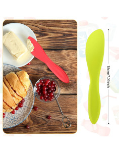 16 Cuchillos de Mantequilla de Plástico Kritkin Multicolor 2