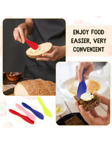 16 Cuchillos de Mantequilla de Plástico Kritkin Multicolor