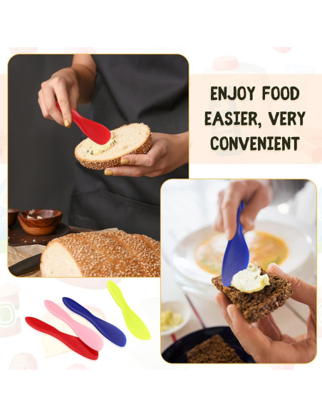 16 Cuchillos de Mantequilla de Plástico Kritkin Multicolor