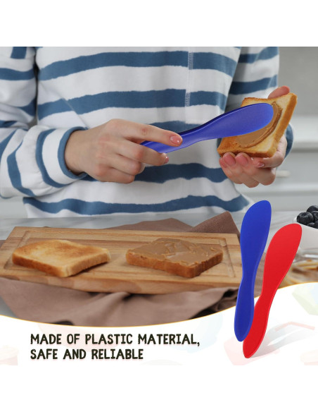 16 Cuchillos de Mantequilla de Plástico Kritkin Multicolor