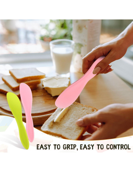 16 Cuchillos de Mantequilla de Plástico Kritkin Multicolor