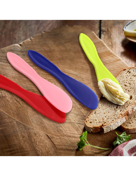16 Cuchillos de Mantequilla de Plástico Kritkin Multicolor