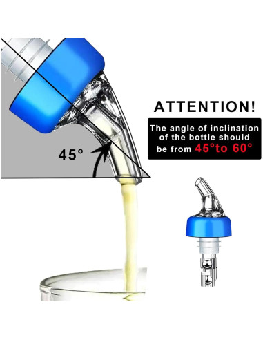 Paquete de 2 Vertedores Automáticos WAFJAMF 45ml para Licores
