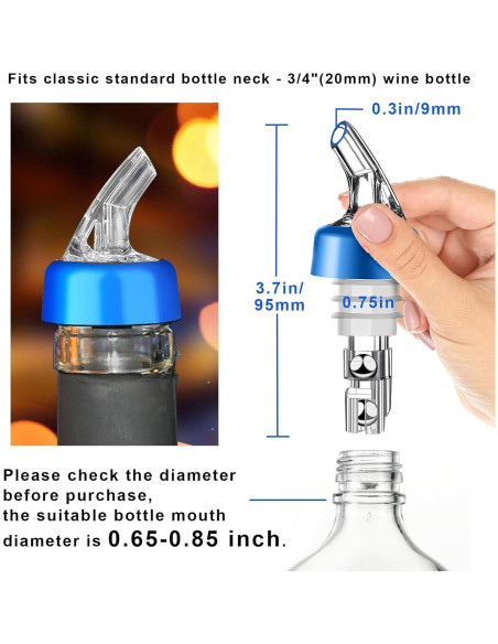 Paquete de 2 Vertedores Automáticos WAFJAMF 45ml para Licores