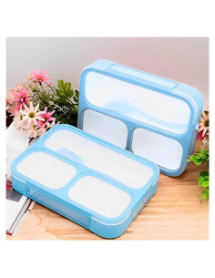 Paquete de 2 cajas de almuerzo bento Easy Togo 3 compartimentos