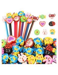 28 Borradores de Punta de Lápiz Wolpark Multicolor