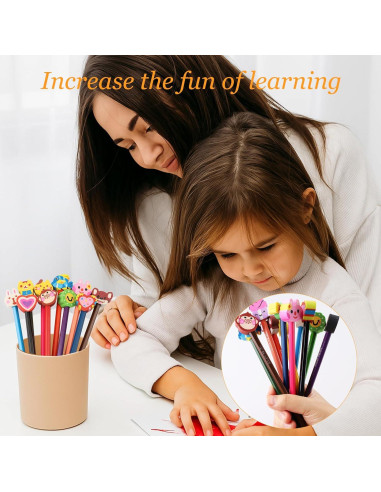 28 Borradores de Punta de Lápiz Wolpark Multicolor