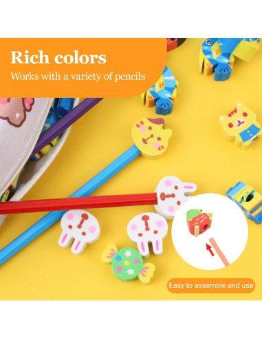 28 Borradores de Punta de Lápiz Wolpark Multicolor