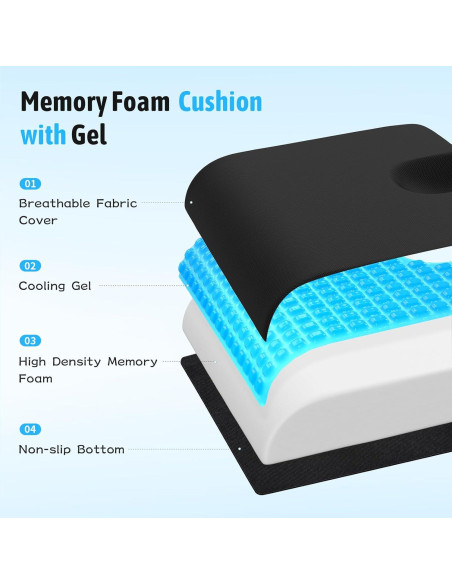 Cojín de Asiento Ergonómico TranquilMoments Negro 45x41cm