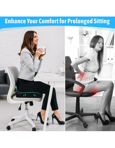 Cojín de Asiento Ergonómico TranquilMoments Negro 45x41cm