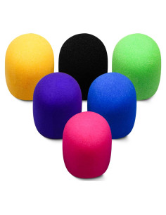 Cubiertas de Micrófono Coloridas 6 Piezas Funda Espuma