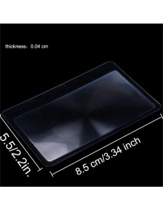 Lentes Aumentadoras EORTA 3X 50 Piezas Plástico Claro 55x85mm 2