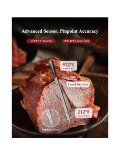 Termómetro de Carne Digital Wisebee Bluetooth IP67 100C 2