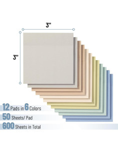 Notas Adhesivas Coloridas Mr. Pen 7.6x7.6 cm 600 Hojas 2