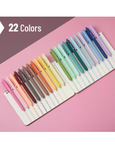 Bolígrafos de Gel Retráctiles Mr. Pen, 22 Colores Pastel, 0.7mm 2