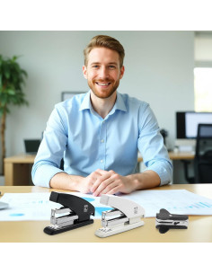 Grapadora M&G ABS916GXA Sin Esfuerzo 50 Hojas Negra 2