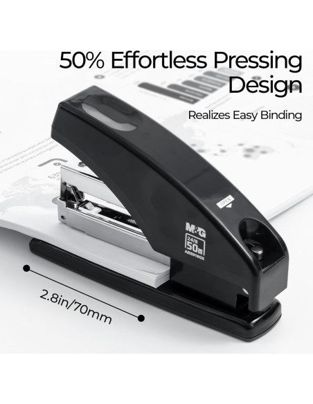 Grapadora M&G ABS916GXA Sin Esfuerzo 50 Hojas Negra