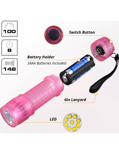 5 Linternas Brillantes en la Oscuridad KunHe - Mini para Niños