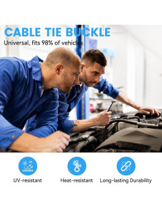 100 Piezas Hebilla de Cinta de Nylon GZXYA - Clips Resistentes UV 2