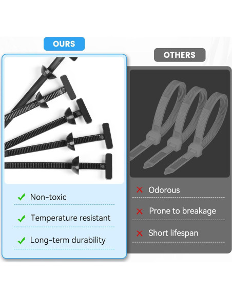 100 Piezas Hebilla de Cinta de Nylon GZXYA - Clips Resistentes UV