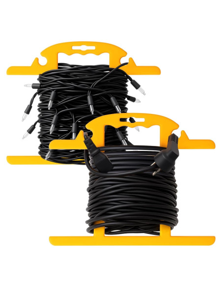 Carrete de Almacenamiento de Cable Ripeng 2 Pcs Amarillo 30.48m