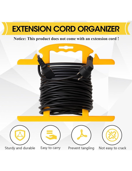 Carrete de Almacenamiento de Cable Ripeng 2 Pcs Amarillo 30.48m