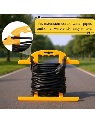 Carrete de Almacenamiento de Cable Ripeng 2 Pcs Amarillo 30.48m