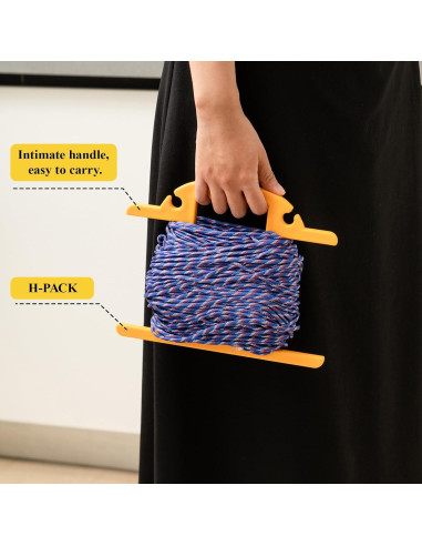 Carrete de Almacenamiento de Cable Ripeng 2 Pcs Amarillo 30.48m