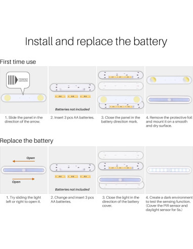 Luz LED Sensorial de Movimiento 11" Adherible - Paquete de 2