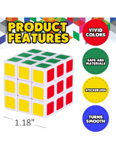 Paquete de 48 Mini Cubos Rubik ArtCreativity - Antiestrés 3 cm 2