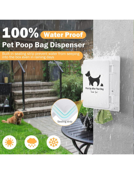 Dispensador de bolsas de excremento para perro CHZUOBER negro Dispensador de bolsas de excremento para perro CHZUOBER negro