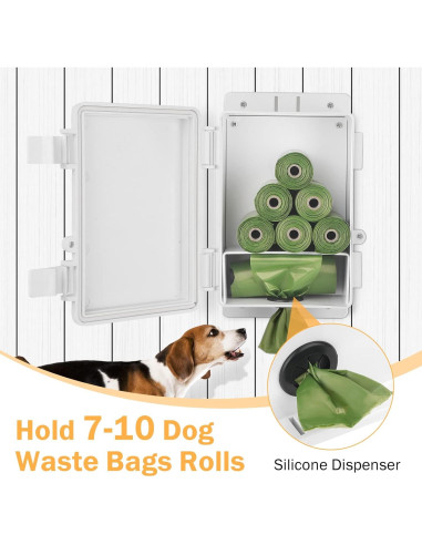 Dispensador de bolsas de excremento para perro CHZUOBER negro